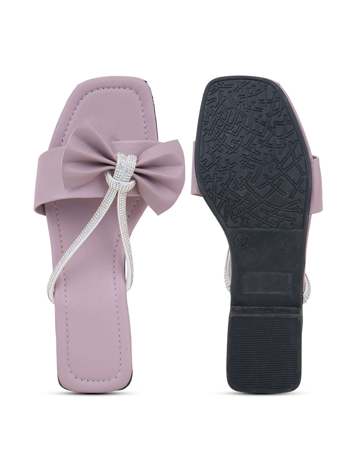 women embellished toe separator flats - 22616207 -  Standard Image - 5