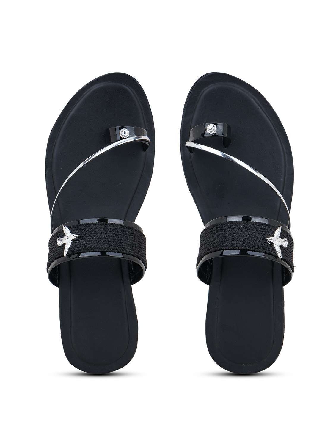women textured one toe flats - 22616213 -  Standard Image - 3