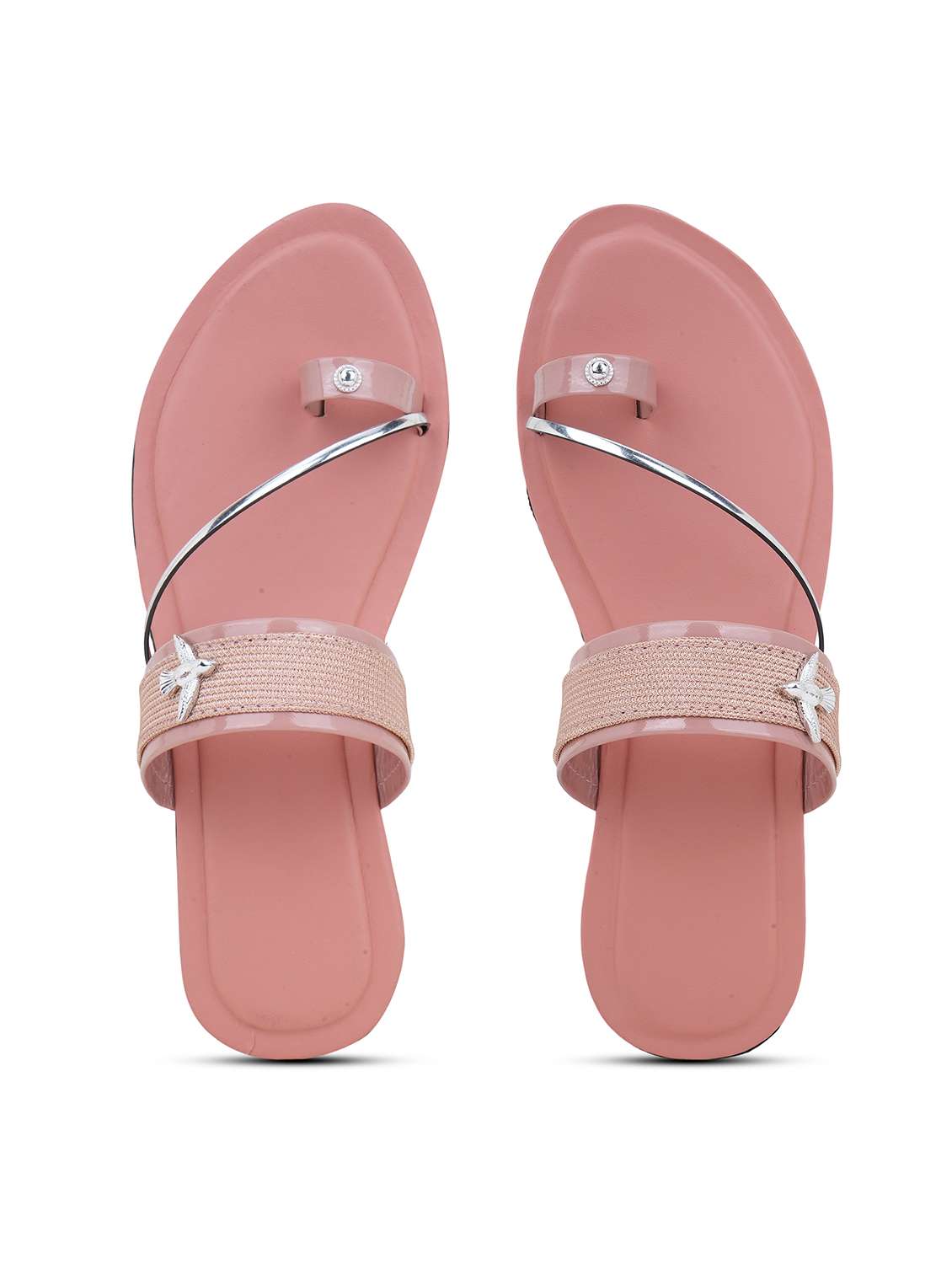women textured one toe flats - 22616215 -  Standard Image - 3