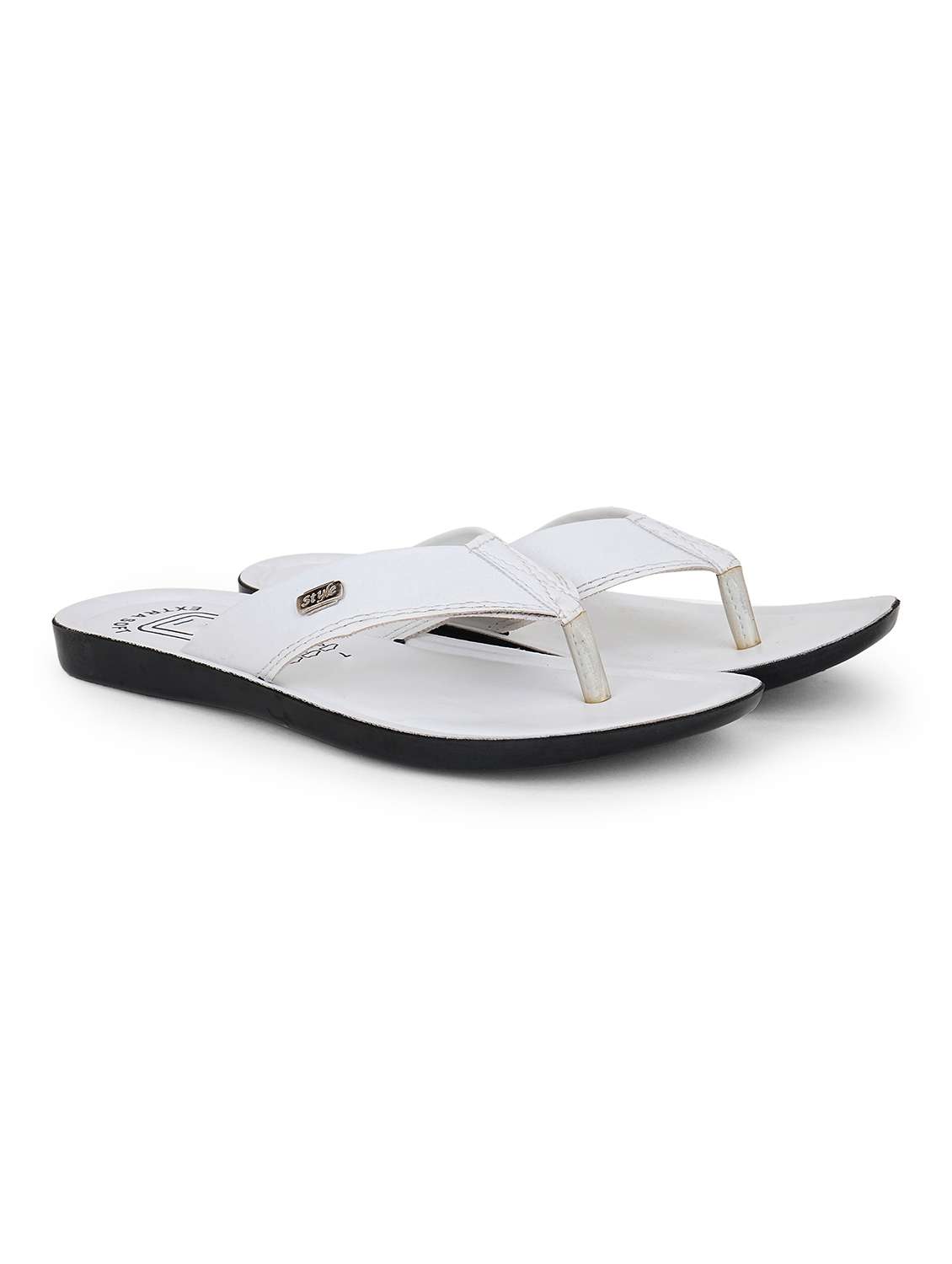 men solid toe separator slipper