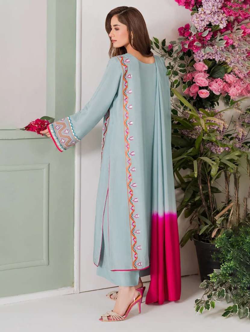 women embroidered long sleeves kurta pant set with dupatta - 22616284 -  Standard Image - 3