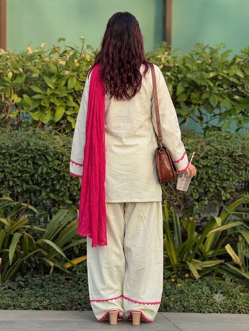 women solid long sleeves kurta salwar set with dupatta - 22616361 -  Standard Image - 3
