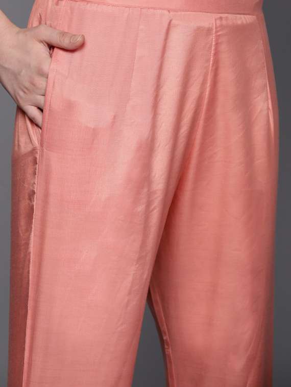 women self design three quarter sleeves kurta pant set with dupatta - 22616713 -  Standard Image - 3