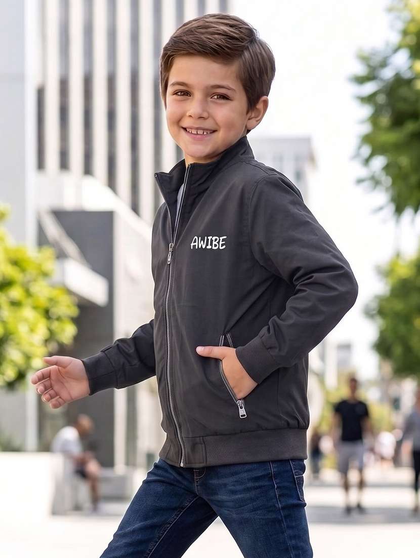 boys typographic long sleeves bomber jacket - 22616727 -  Standard Image - 3
