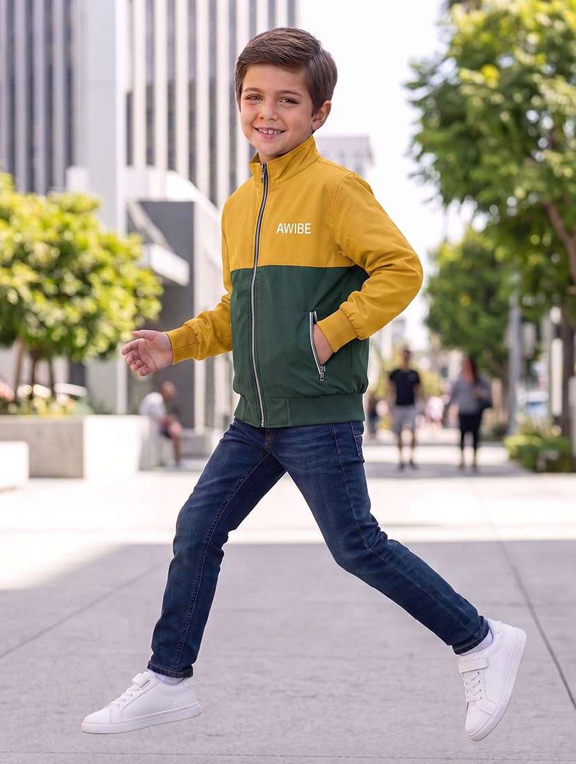 boys colourblocked long sleeves regular jacket - 22616733 -  Standard Image - 3