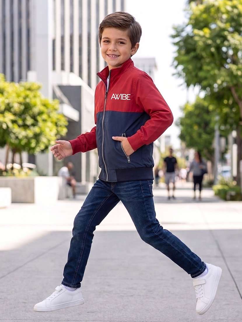 boys colourblocked long sleeves bomber jacket - 22616736 -  Standard Image - 3