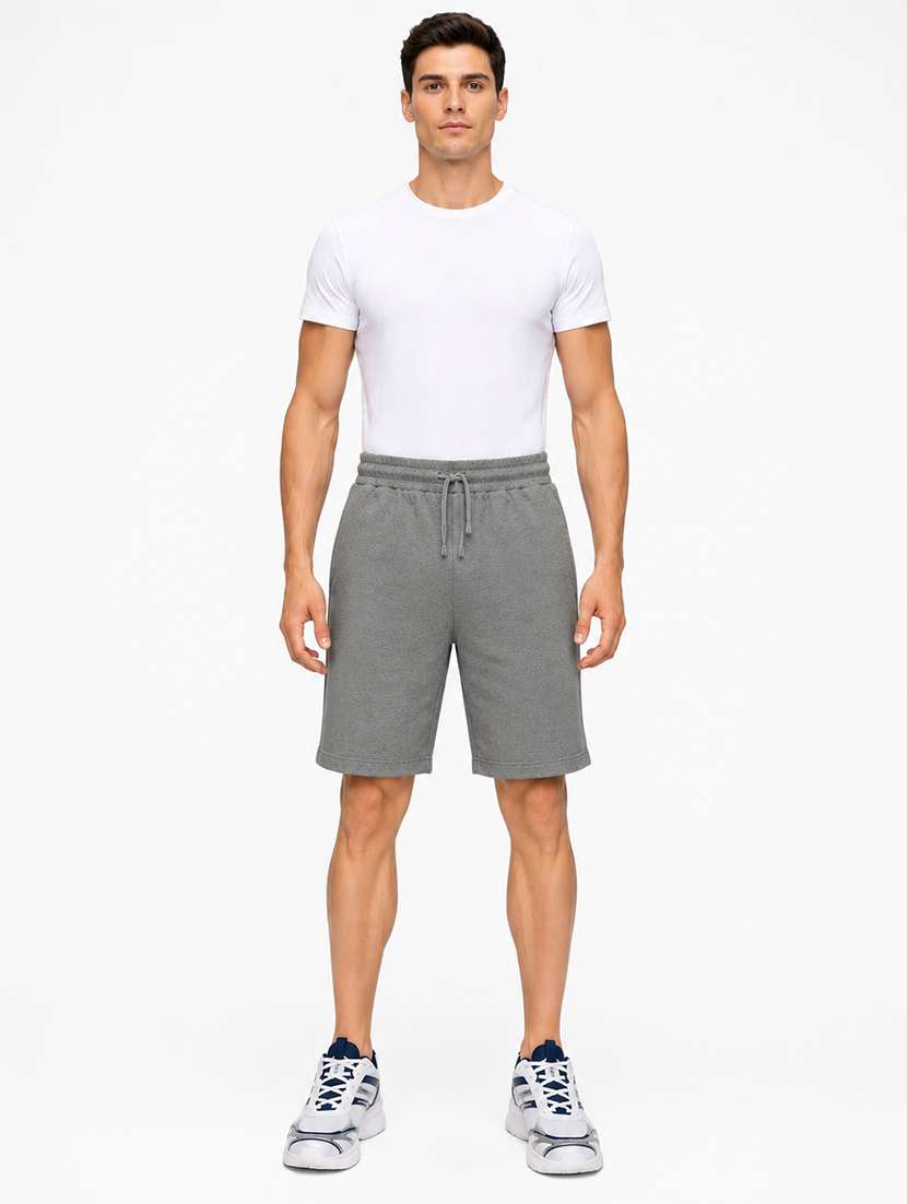 men solid mid rise regular fit shorts - 22616847 -  Standard Image - 5