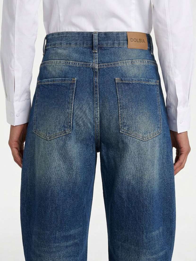 Women Washed High Rise Barrel Jeans - 22616953 -  Standard Image - 3