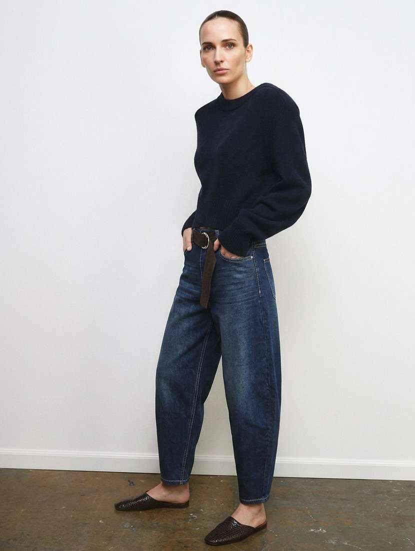Women Washed High Rise Barrel Jeans - 22616954 -  Standard Image - 3