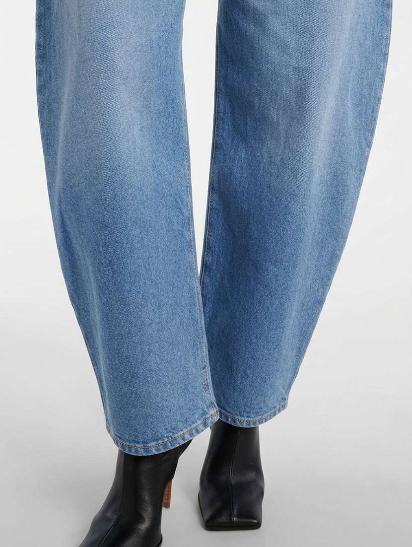 Women Washed High Rise Barrel Jeans - 22616956 -  Standard Image - 5