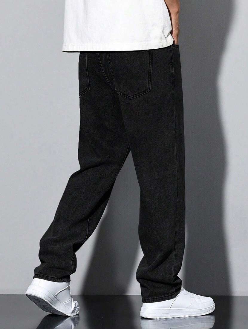 men solid mid rise straight jeans - 22617086 -  Standard Image - 3