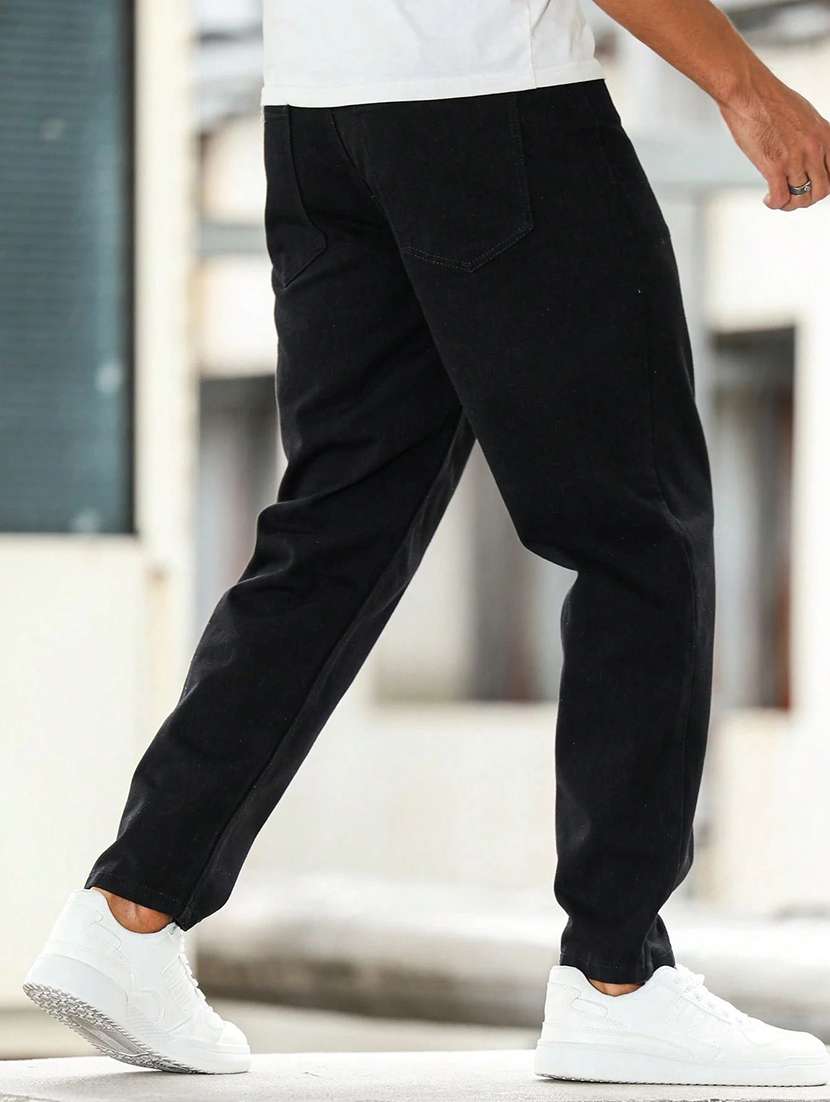 Men Solid Mid Rise Straight Jeans - 22617089 -  Standard Image - 3