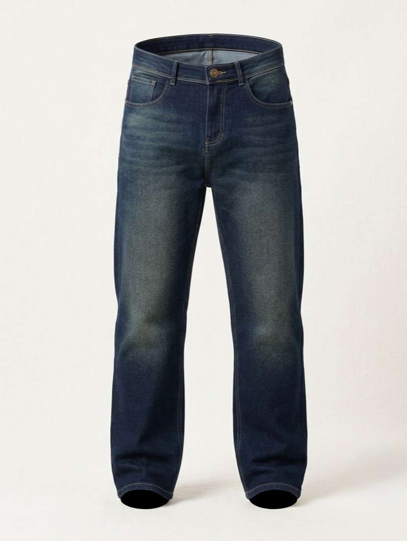 Men Washed Mid Rise Straight Jeans - 22617093 -  Standard Image - 3
