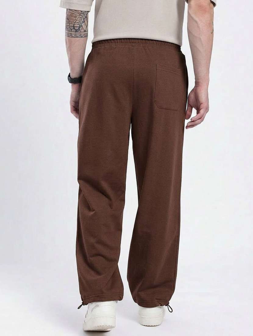 Men Solid Mid Rise Regular Fir Track Pant - 22617106 -  Standard Image - 3