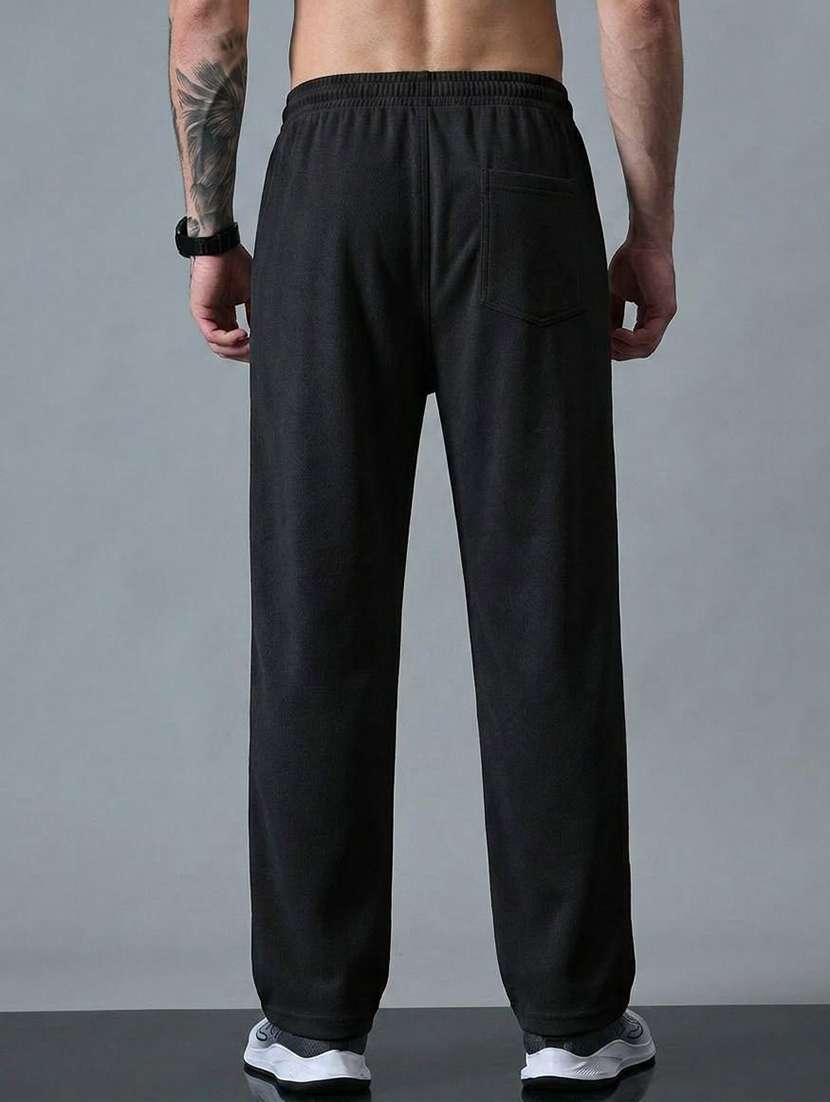 Men Solid Mid Rise Regular Fir Track Pant - 22617108 -  Standard Image - 3