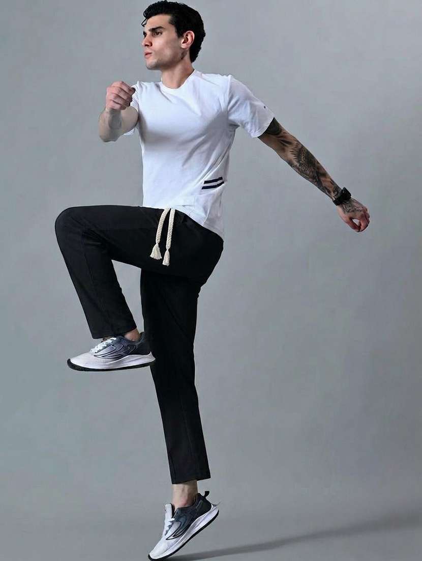 Men Solid Mid Rise Regular Fir Track Pant - 22617108 -  Standard Image - 5
