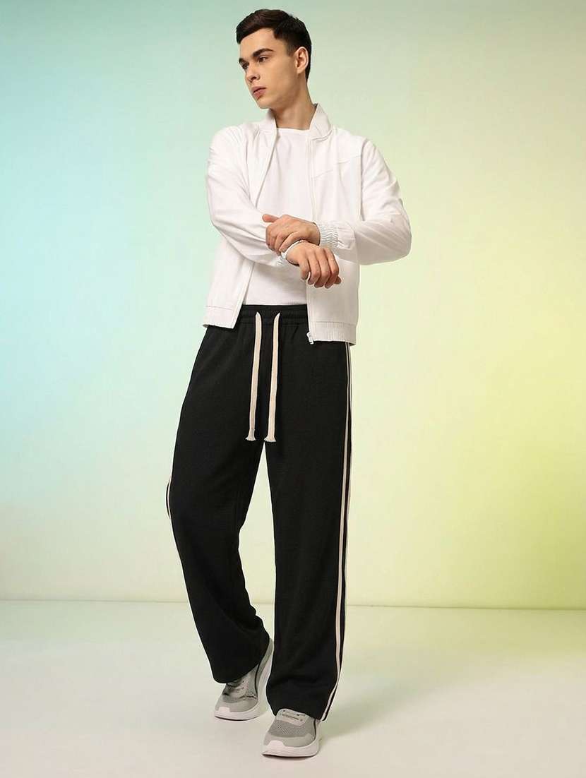 Men Side Taped Mid Rise Regular Fir Track Pant - 22617109 -  Standard Image - 5
