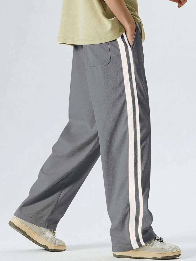 Men Side Taped Mid Rise Relaxed Fit Track Pant - 22617110 -  Standard Image - 3