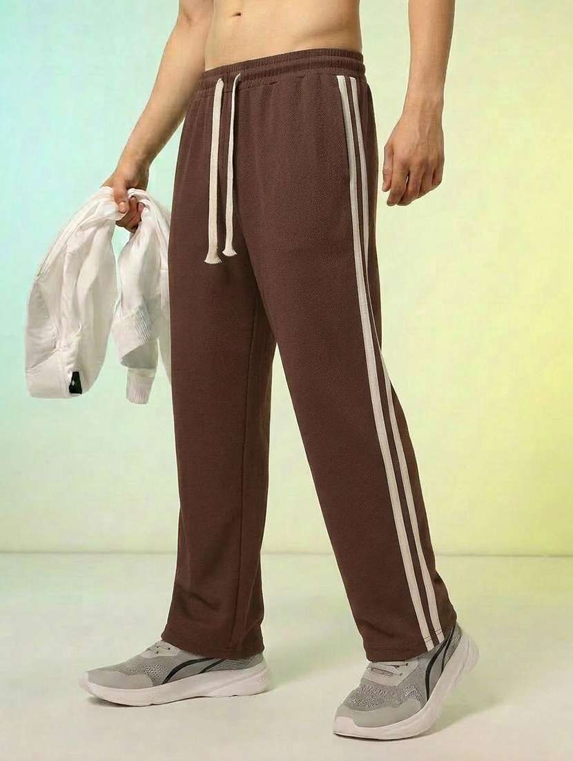Men Side Taped Mid Rise Relaxed Fit Track Pant - 22617114 -  Standard Image - 3