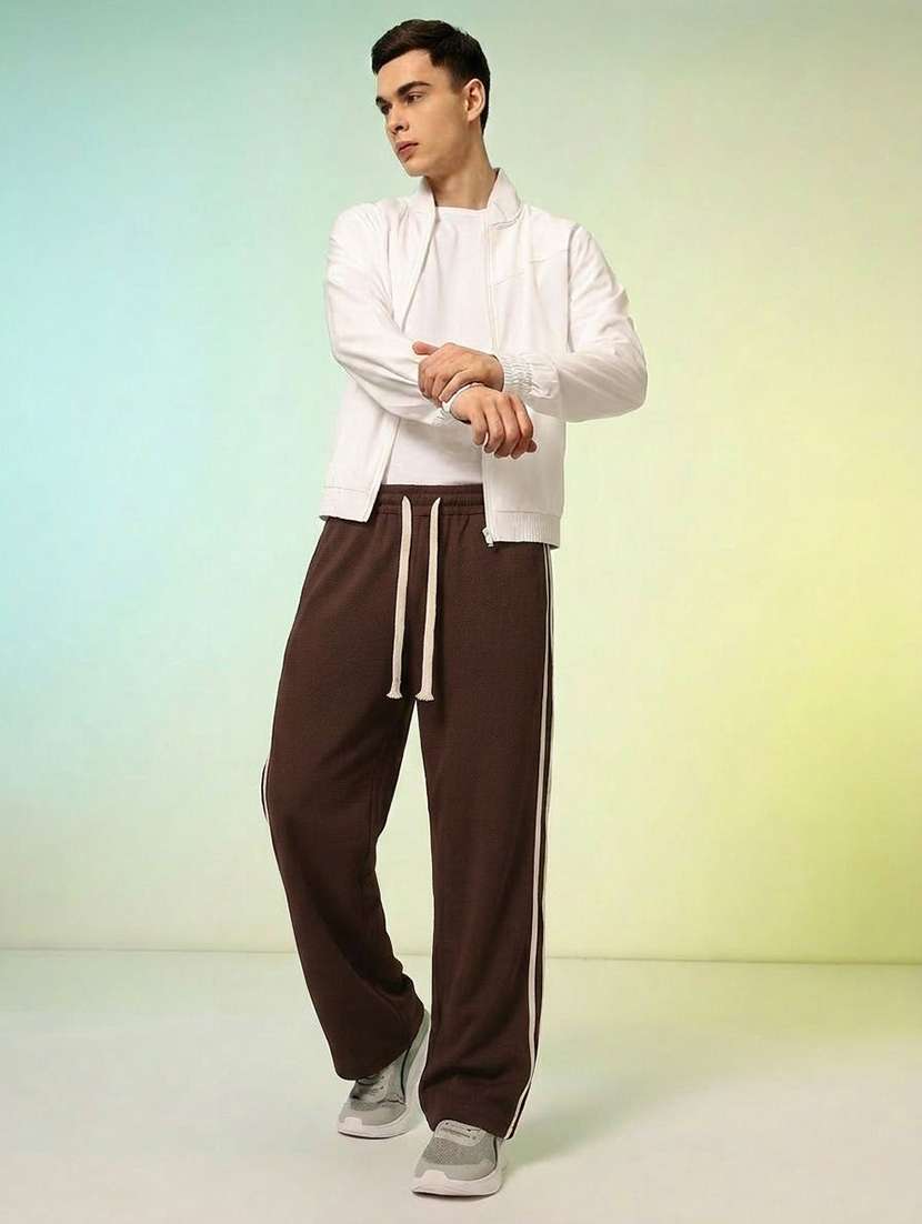 Men Side Taped Mid Rise Relaxed Fit Track Pant - 22617114 -  Standard Image - 5