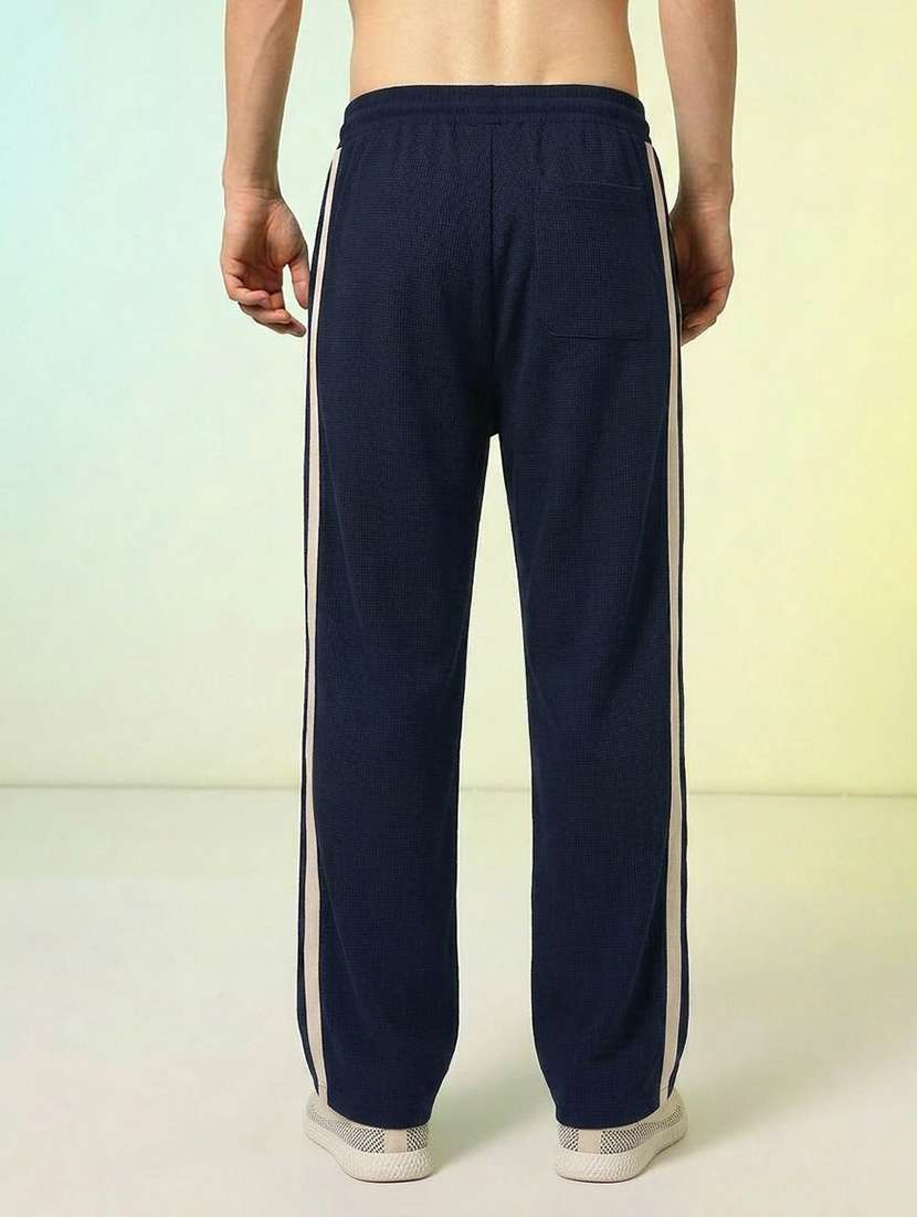 men side taped mid rise relaxed fit track pant - 22617116 -  Standard Image - 3