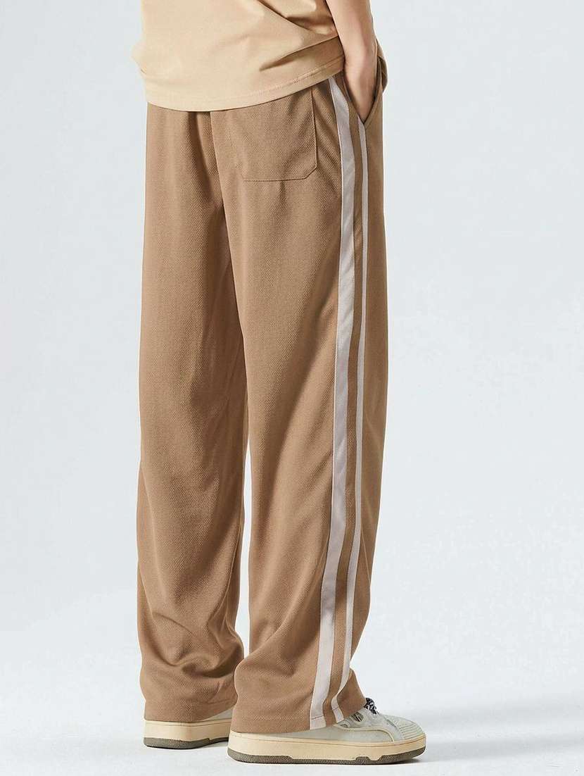 Men Side Taped Mid Rise Relaxed Fit Track Pant - 22617117 -  Standard Image - 3