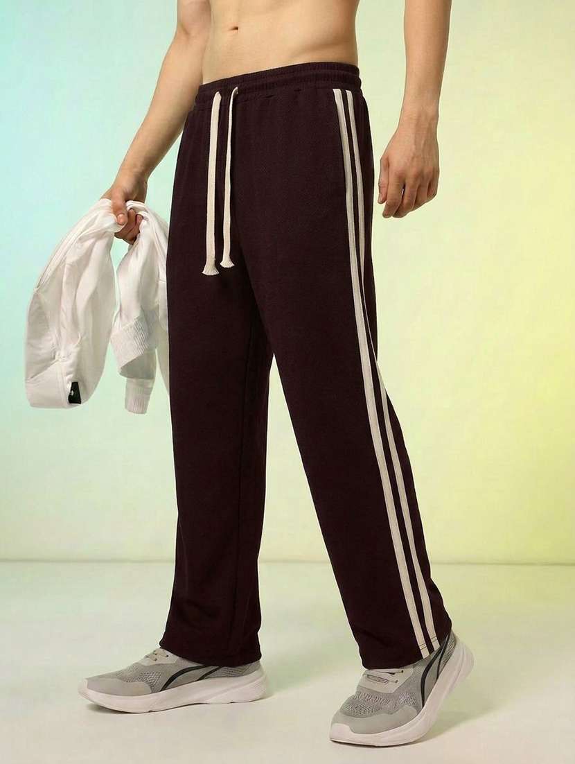 men side taped mid rise relaxed fit track pant - 22617119 -  Standard Image - 3