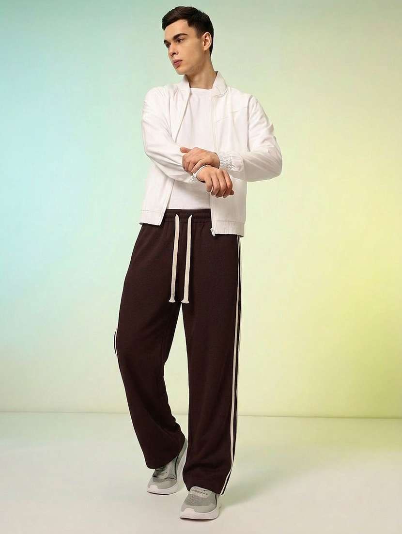 men side taped mid rise relaxed fit track pant - 22617119 -  Standard Image - 5