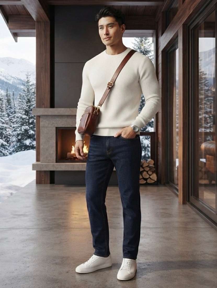 men solid long sleeves pullover - 22618407 -  Standard Image - 3