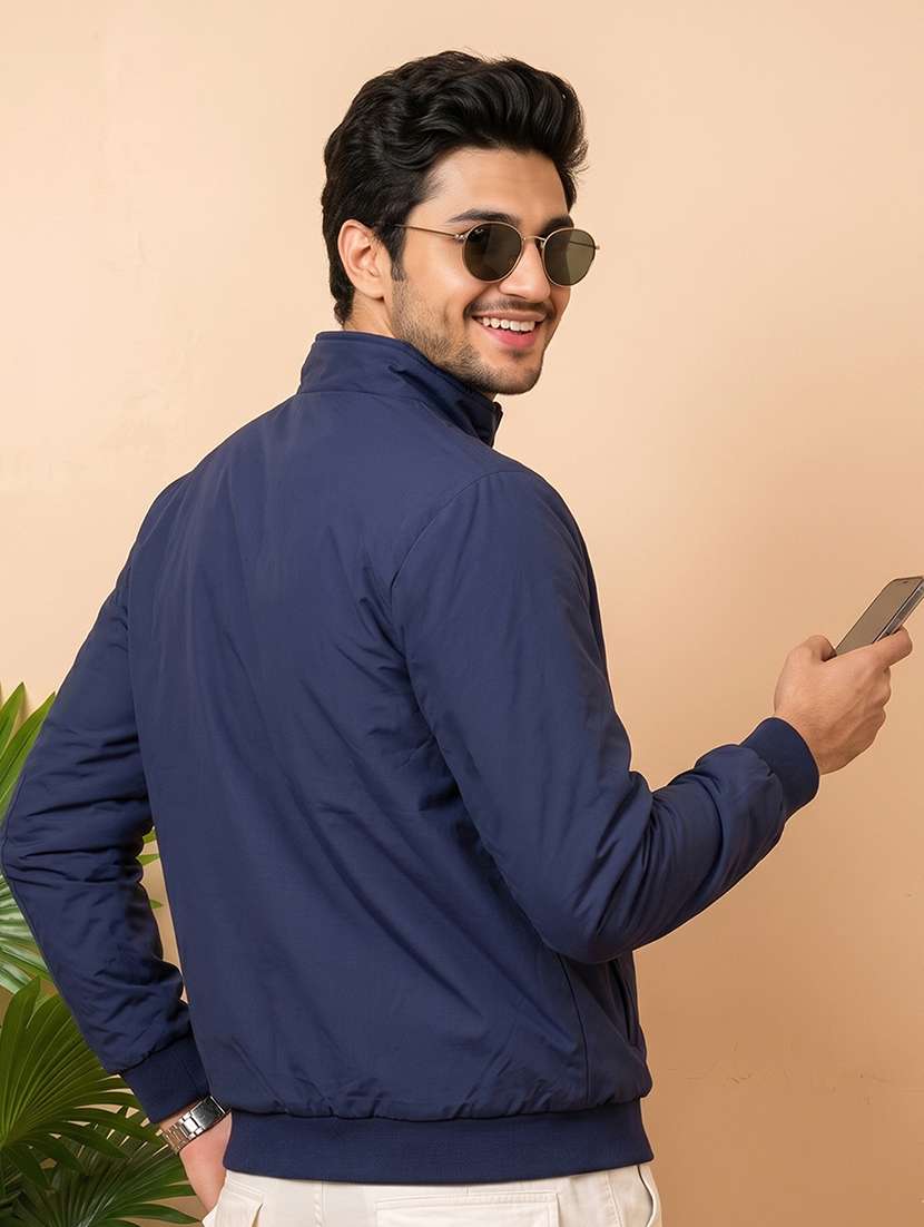 men solid long sleeves reversible jacket - 22618483 -  Standard Image - 5