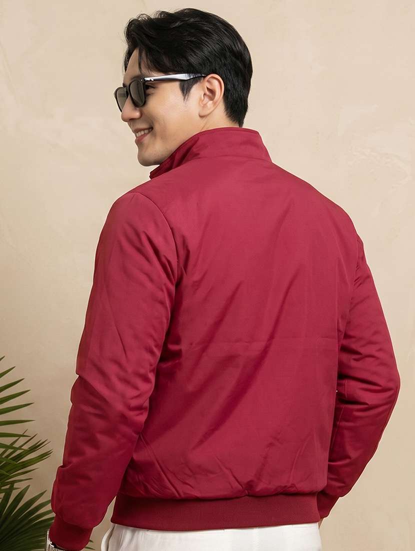 men solid long sleeves reversible bomber jacket - 22618497 -  Standard Image - 5