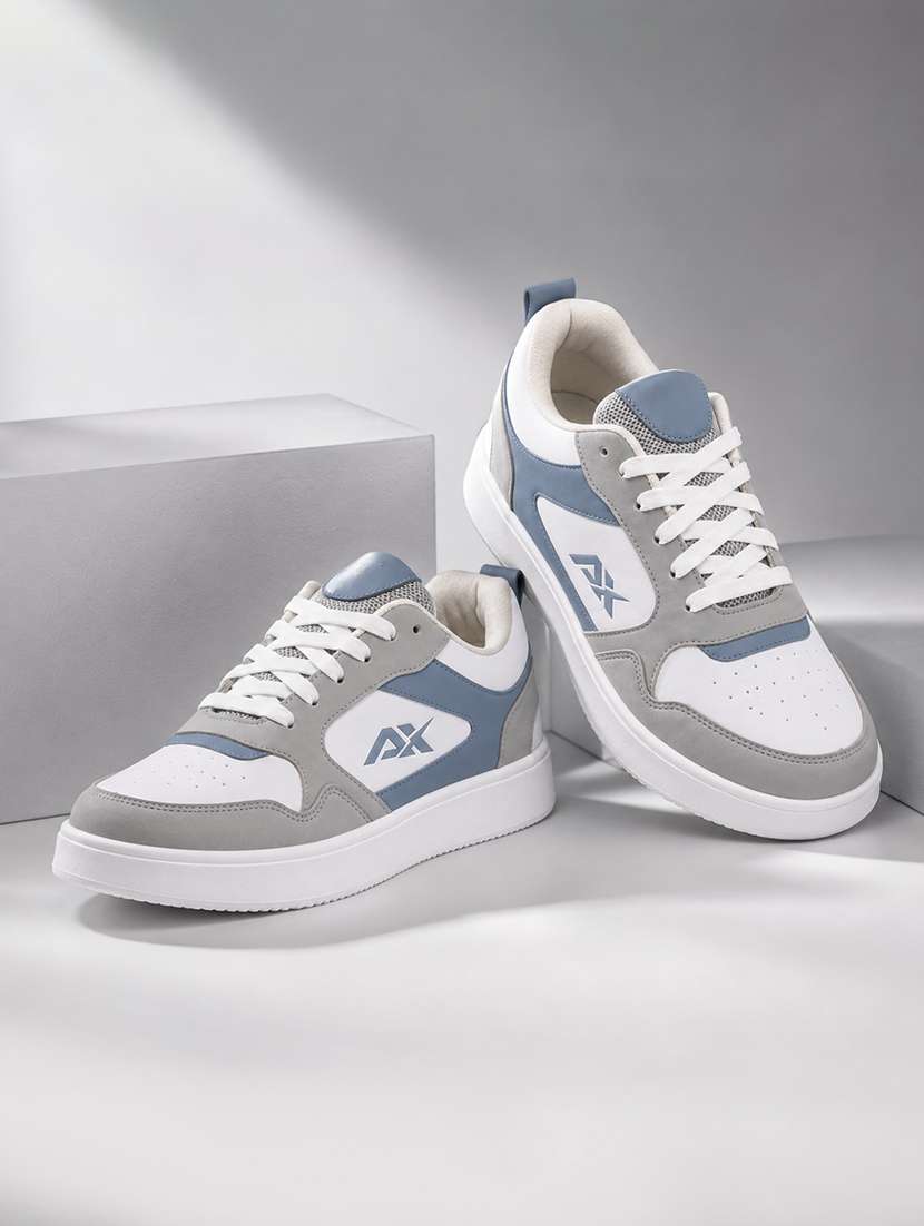 men colourblocked lace up sneaker