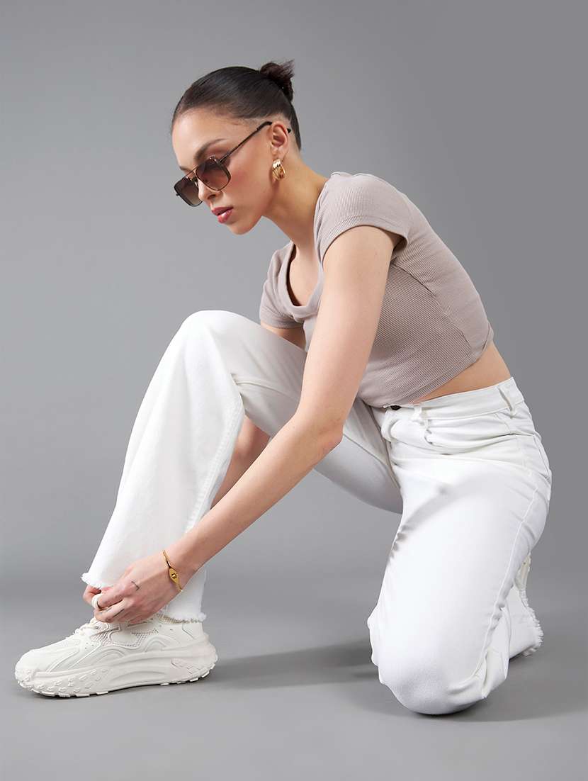 Women Solid High Rise Bootcut Jeans - 22618633 -  Standard Image - 5