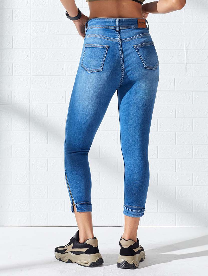 Women Washed High Rise Skinny Fit Jeans - 22618649 -  Standard Image - 3