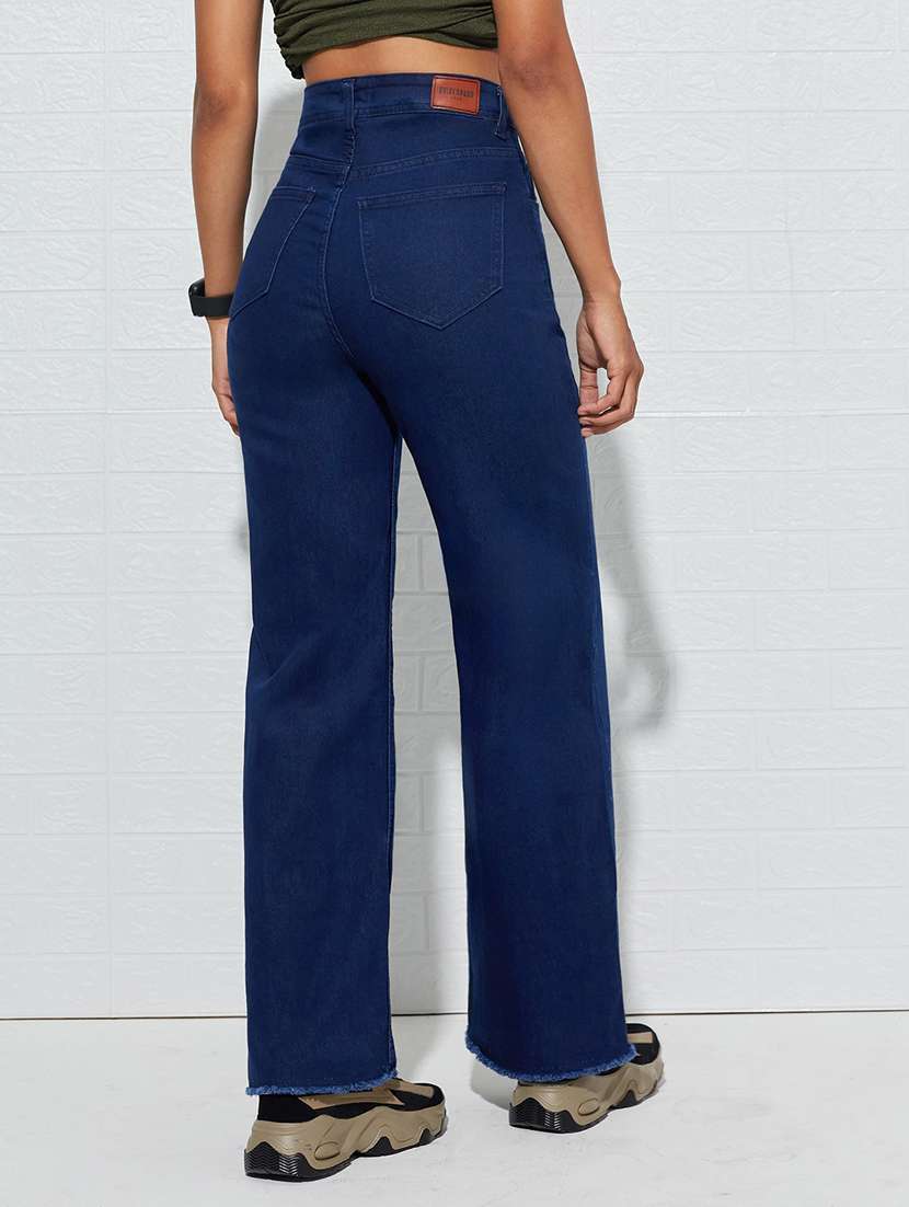 Women Solid High Rise Straight Jeans - 22618662 -  Standard Image - 3