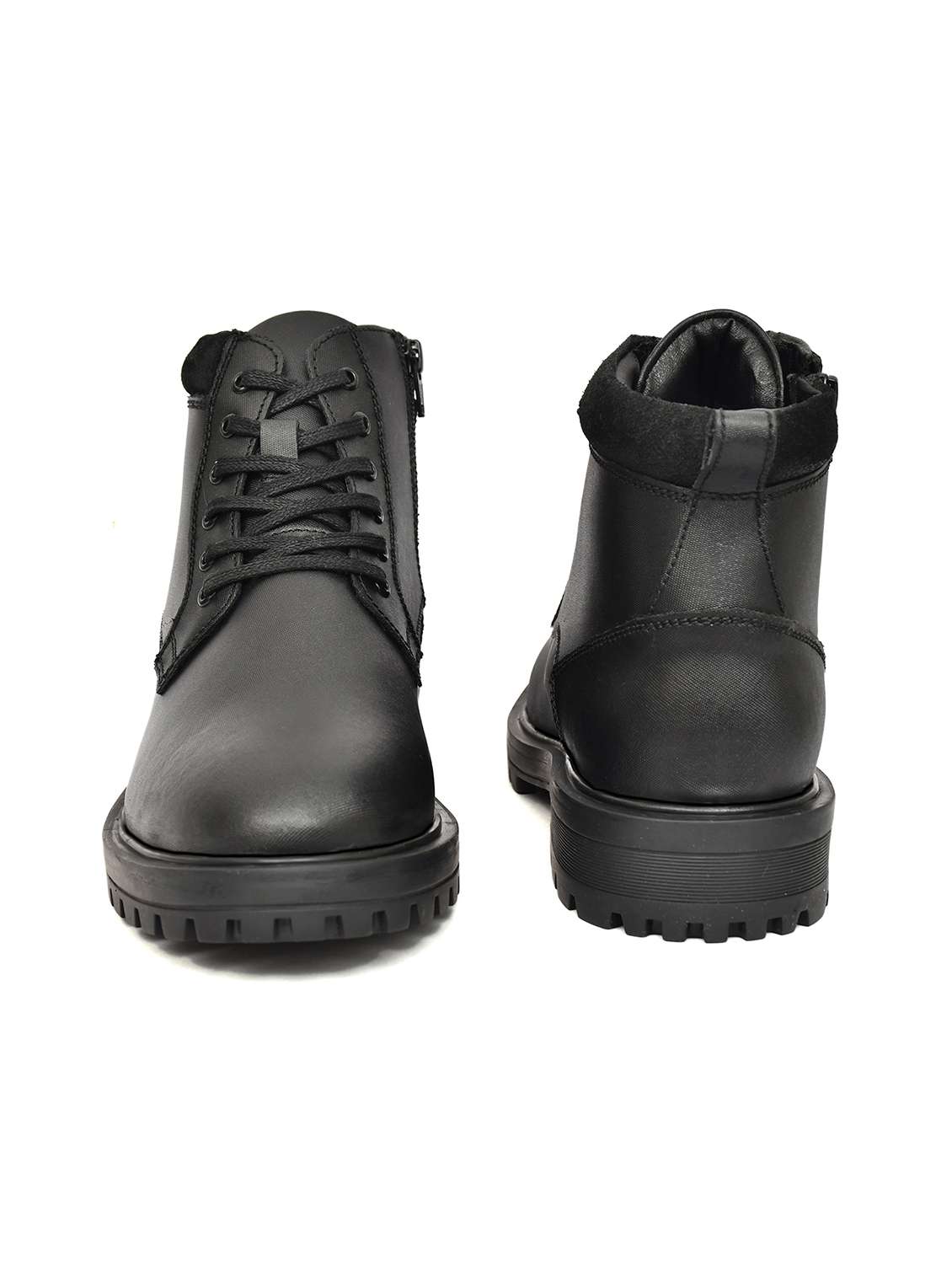 men solid lace up high ankle boots - 22619342 -  Standard Image - 3