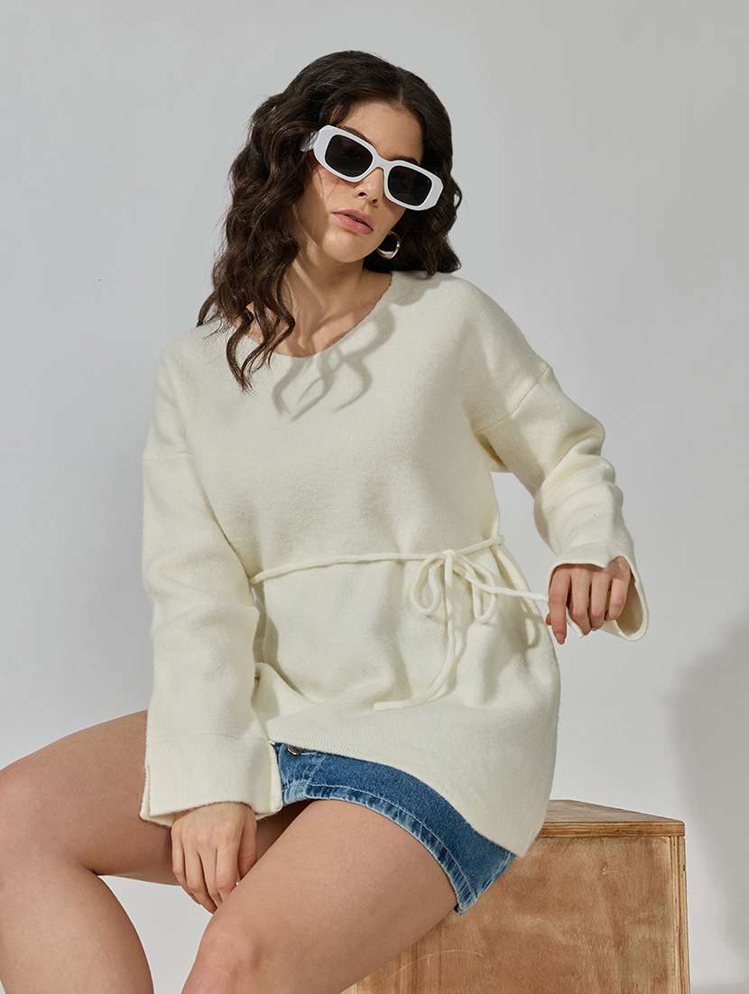 women solid long sleeves regular top