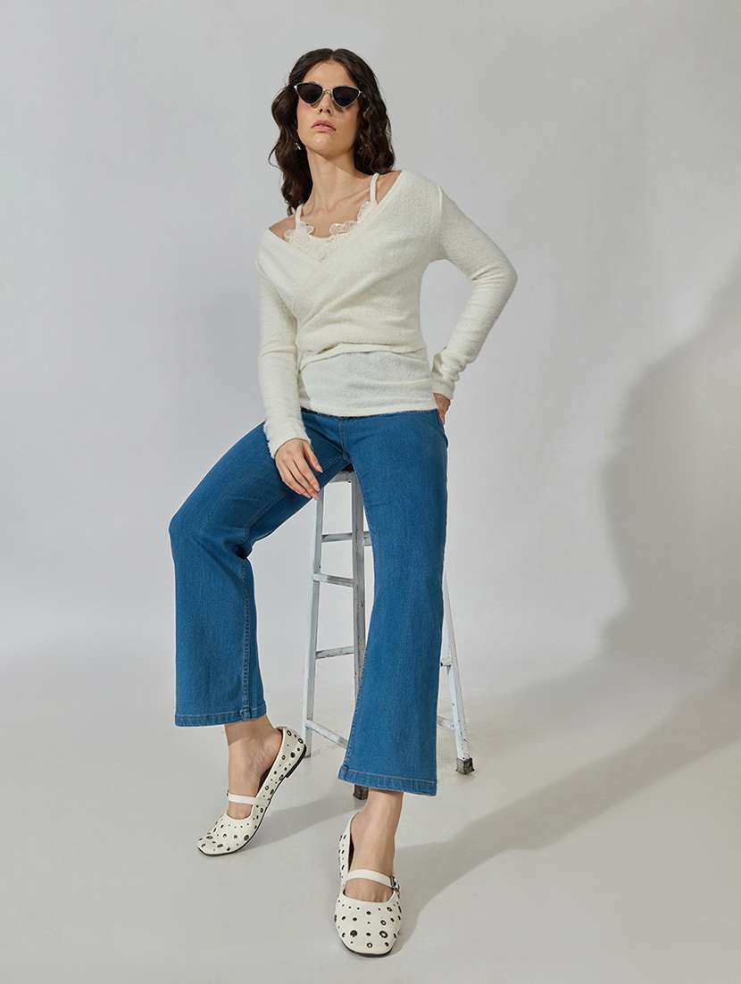 women solid long sleeves regular top - 22619445 -  Standard Image - 5