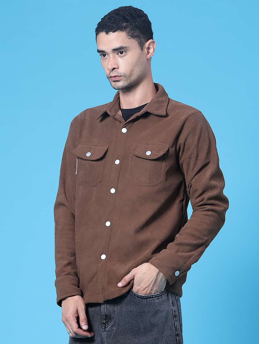 Men Textured Long Sleeve Regular Fit Shacket - 22621598 -  Standard Image - 3