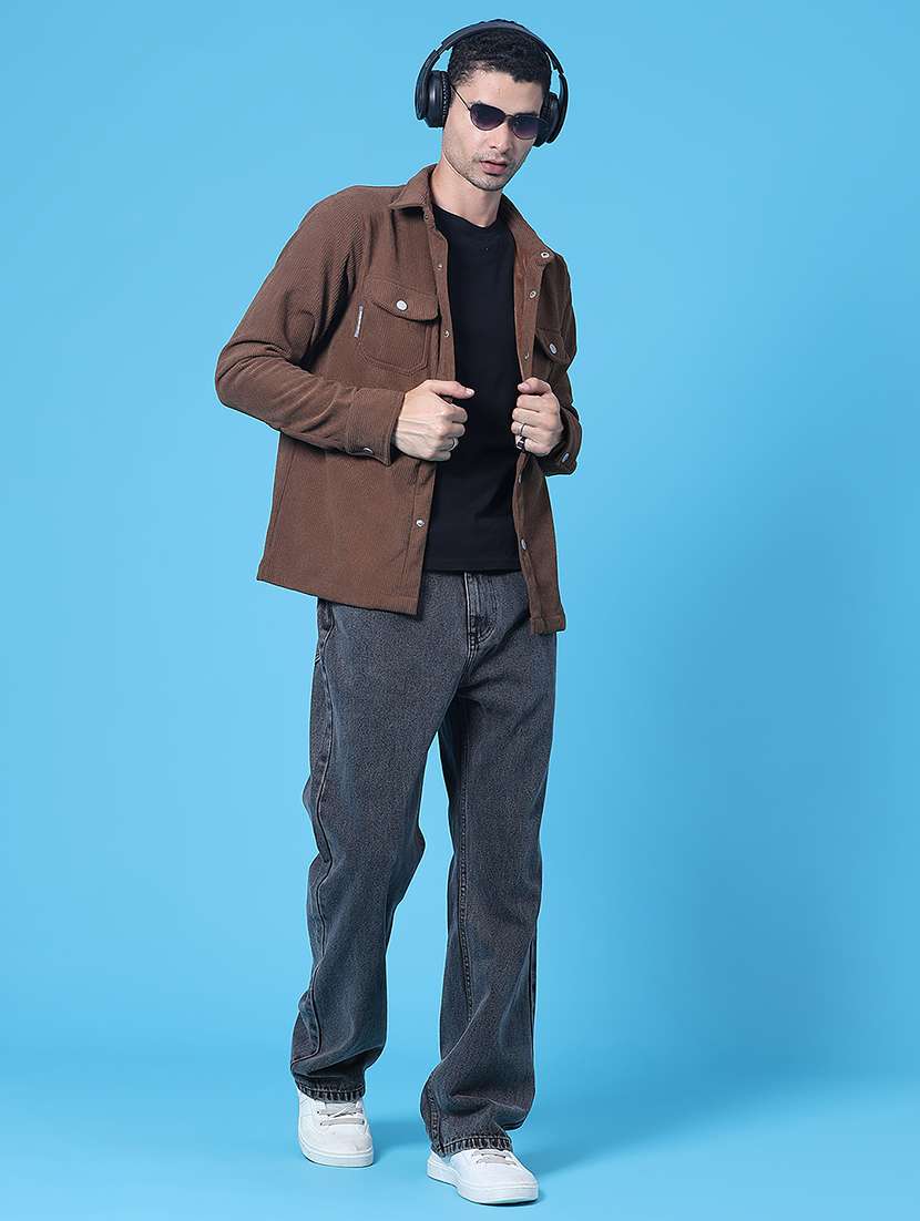 Men Textured Long Sleeve Regular Fit Shacket - 22621598 -  Standard Image - 5