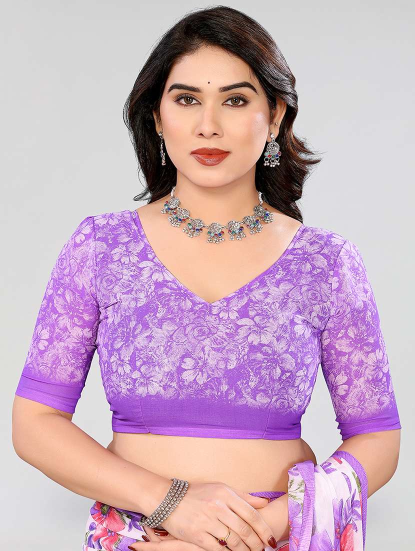 women pack of 2 printed combo saree with blouse - 22623842 -  Standard Image - 3