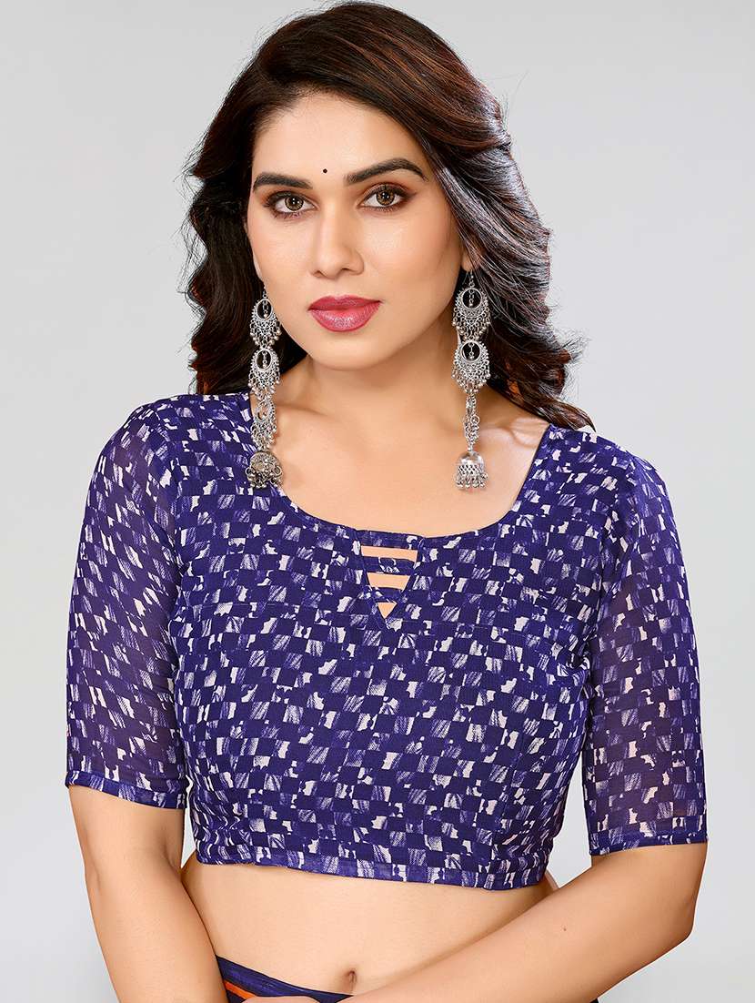 women pack of 2 printed combo saree with blouse - 22623873 -  Standard Image - 3