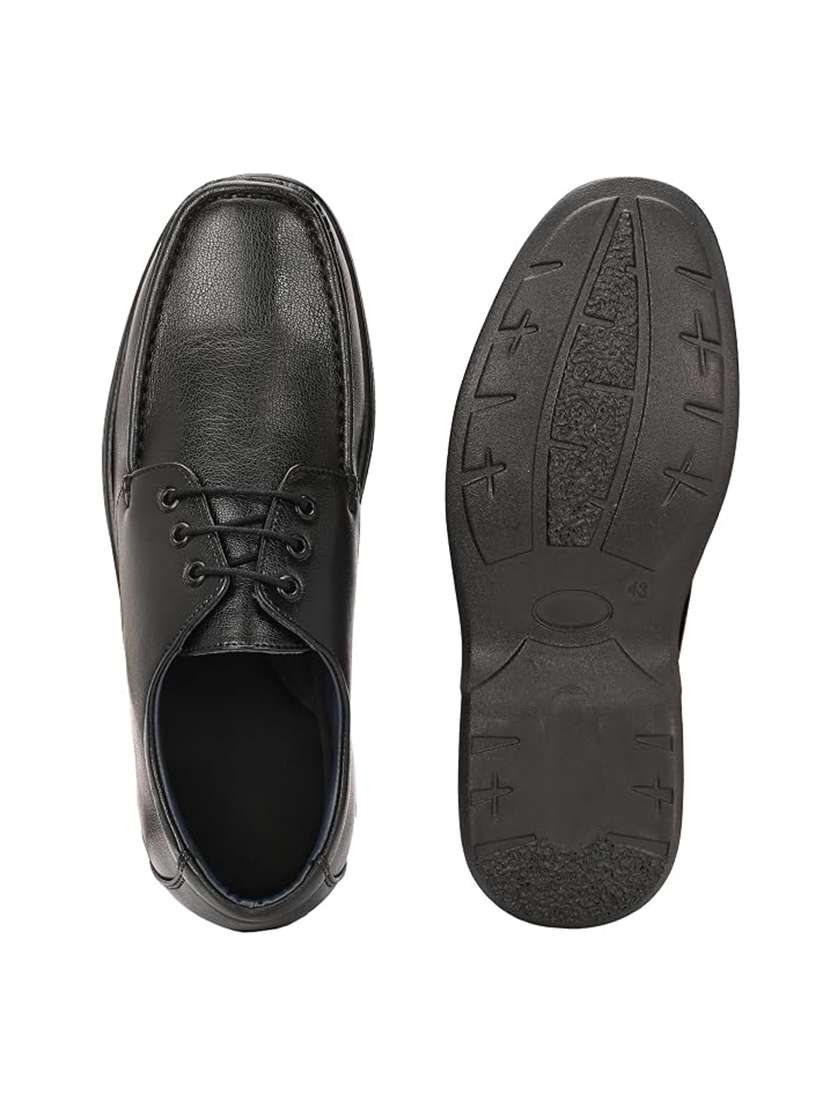 Men Solid Lace Up Derby Shoes - 22624748 -  Standard Image - 3