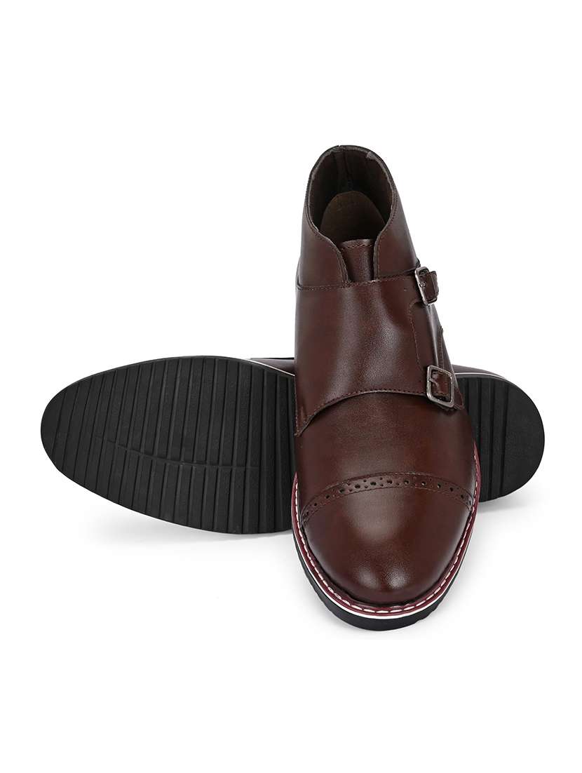 men solid low ankle monk boots - 22624756 -  Standard Image - 3