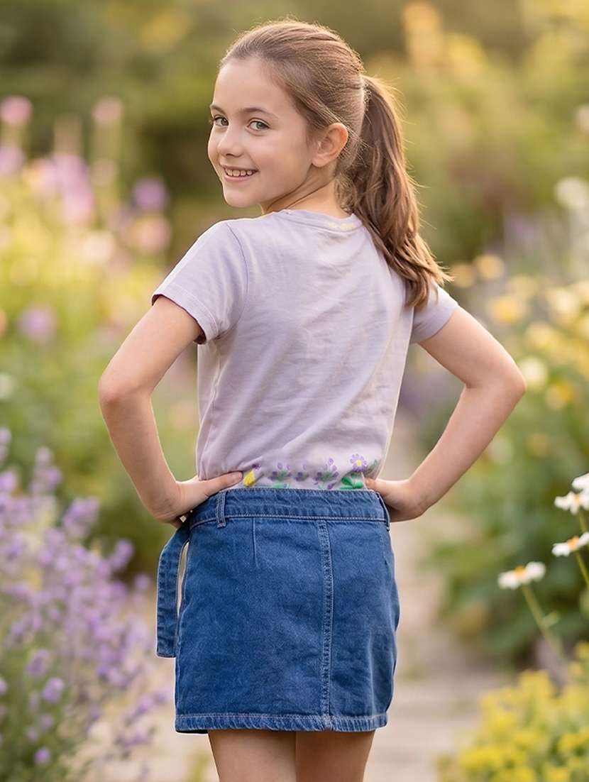 girls printed short sleeves regular tee - 22624843 -  Standard Image - 3