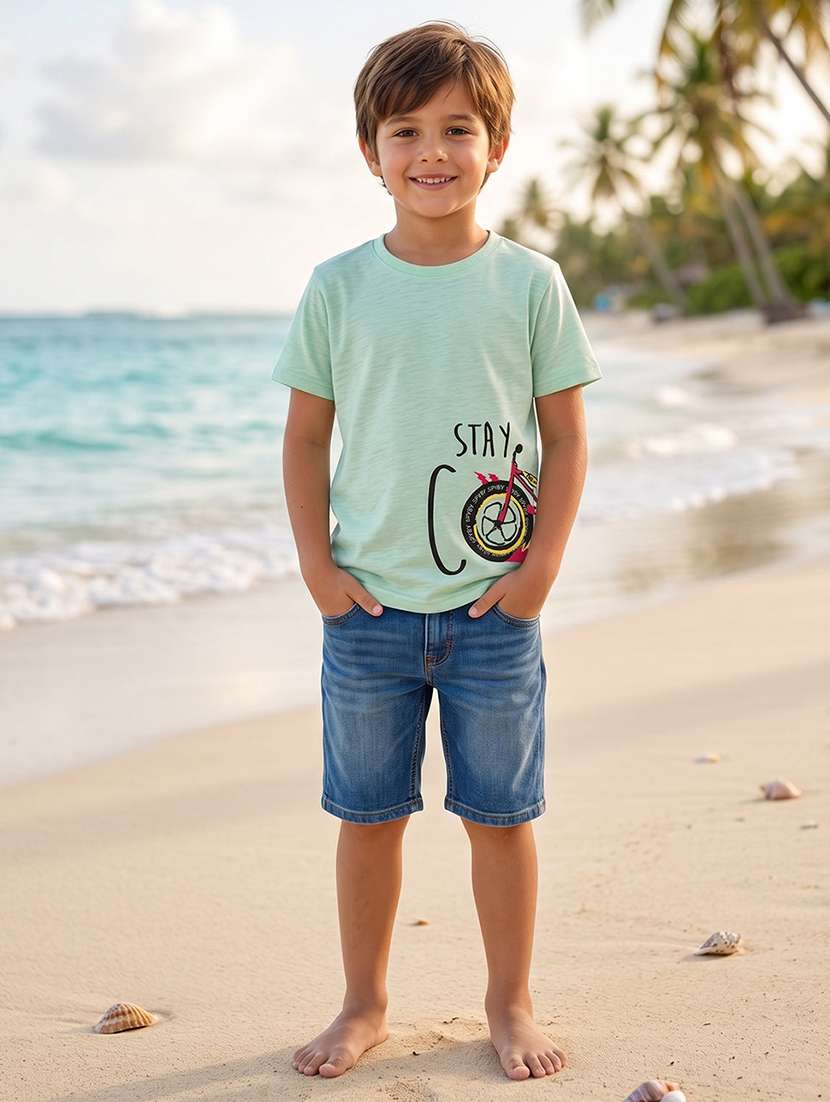 Boys Printed Short Sleeves Regular T-shirt - 22624851 -  Standard Image - 3