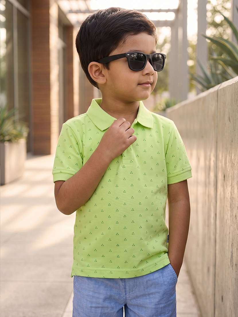 boys printed short sleeves polo t-shirt