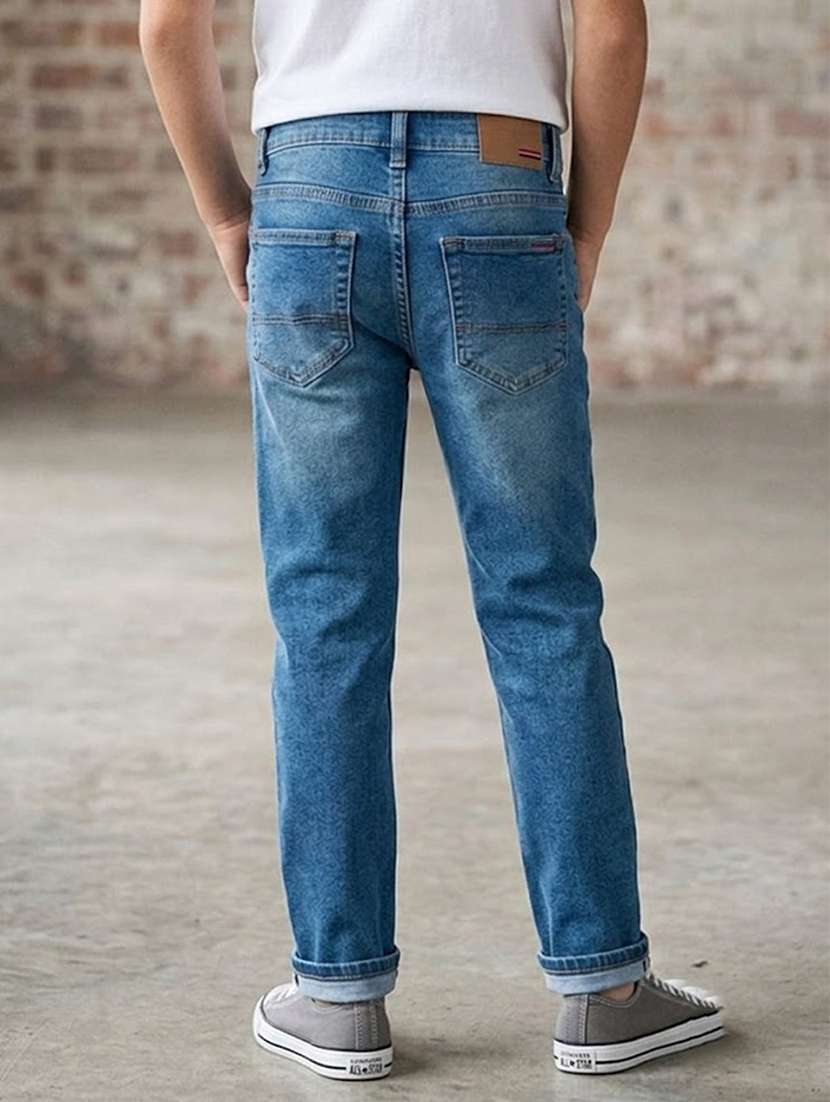 boys washed mid rise slim fit jeans - 22625660 -  Standard Image - 3