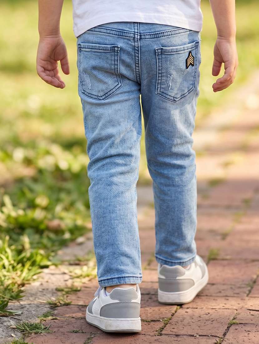 boys distressed mid rise slim fit jeans - 22625663 -  Standard Image - 3