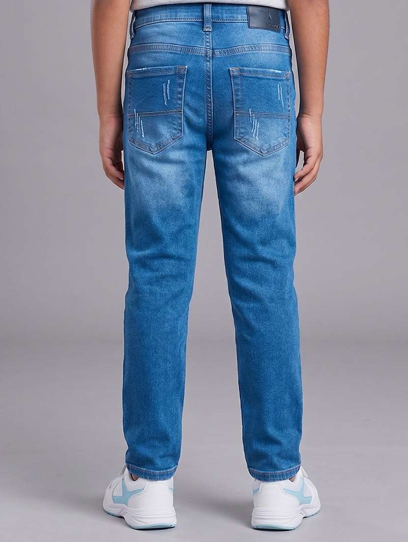 boys distressed mid rise slim fit jeans - 22625669 -  Standard Image - 3